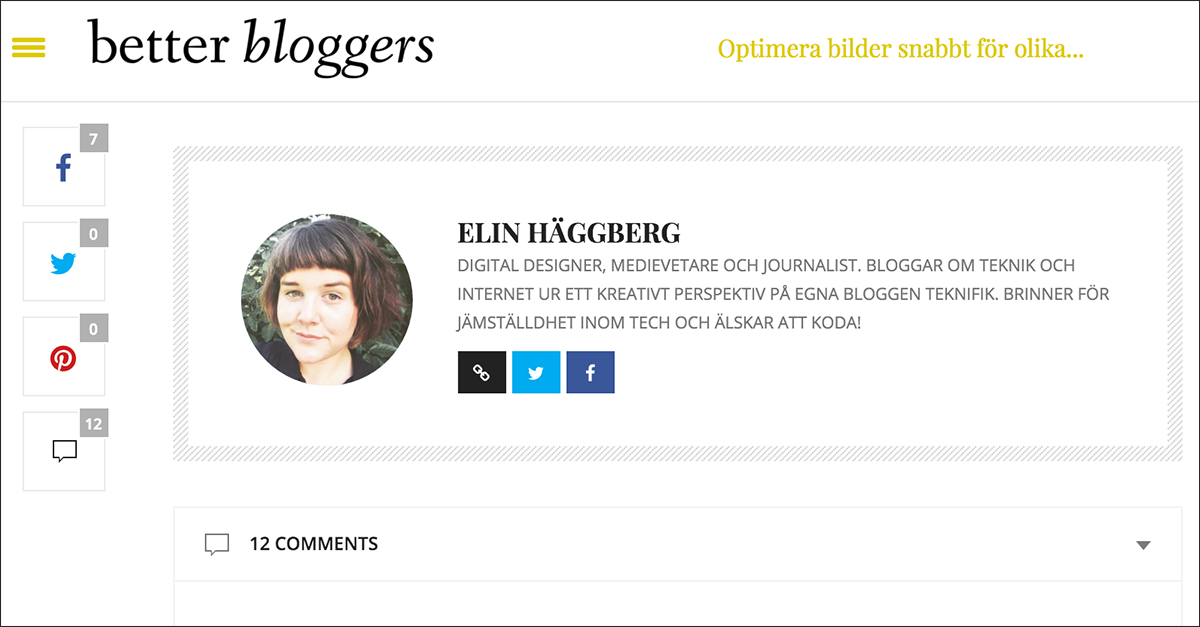 elin häggberg teknifik skribent better bloggers