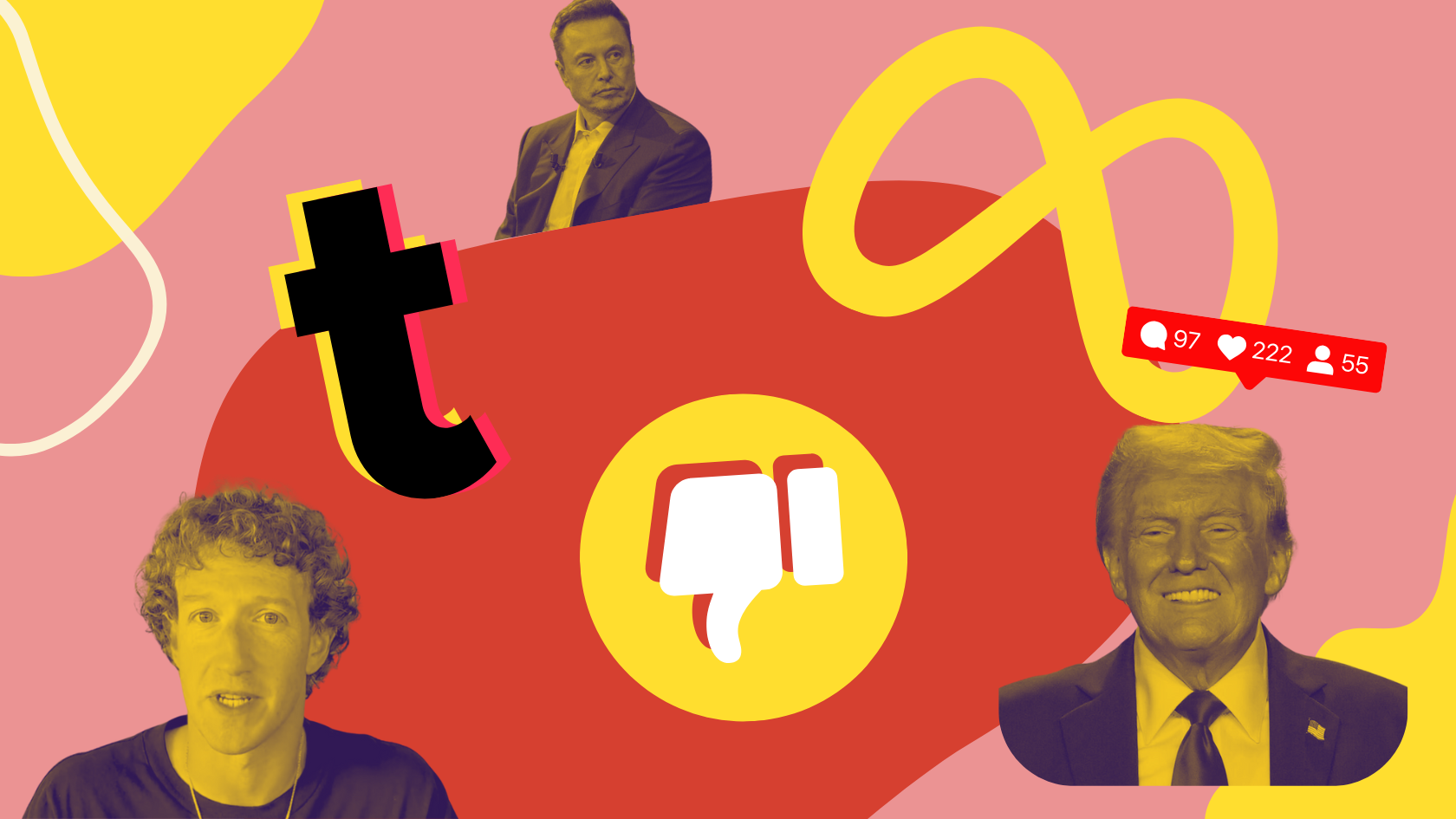 Musk, Zuck, TikTok, Trump och sociala medier 2025